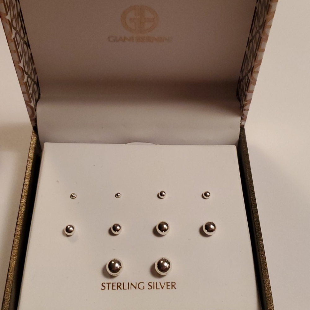 Giani Bernini set of 5 sterling silver earrings